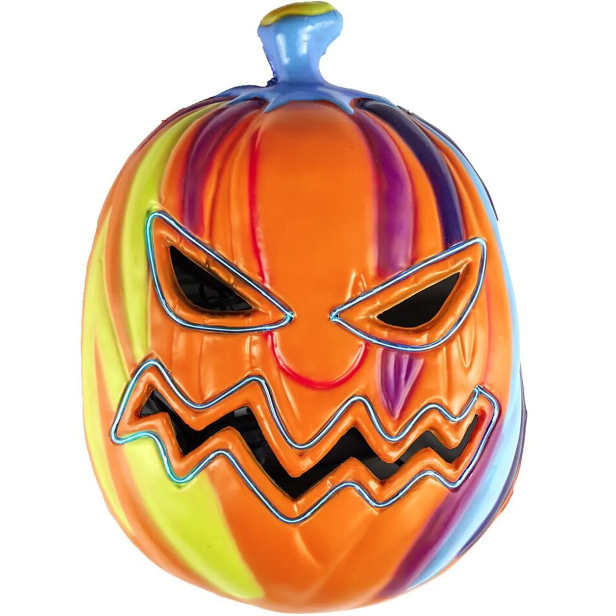 Masque LED Halloween citrouille effrayante multicolore