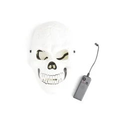 Masque squelette Halloween à LED