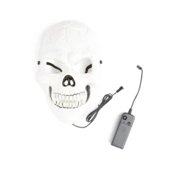 Masque squelette Halloween à LED