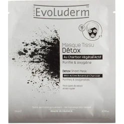 Masque tissu Evoluderm détox charbon végétal < Gifi Outlet
