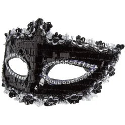 Masque Vénitien effet dentelle et sequin pour adulte