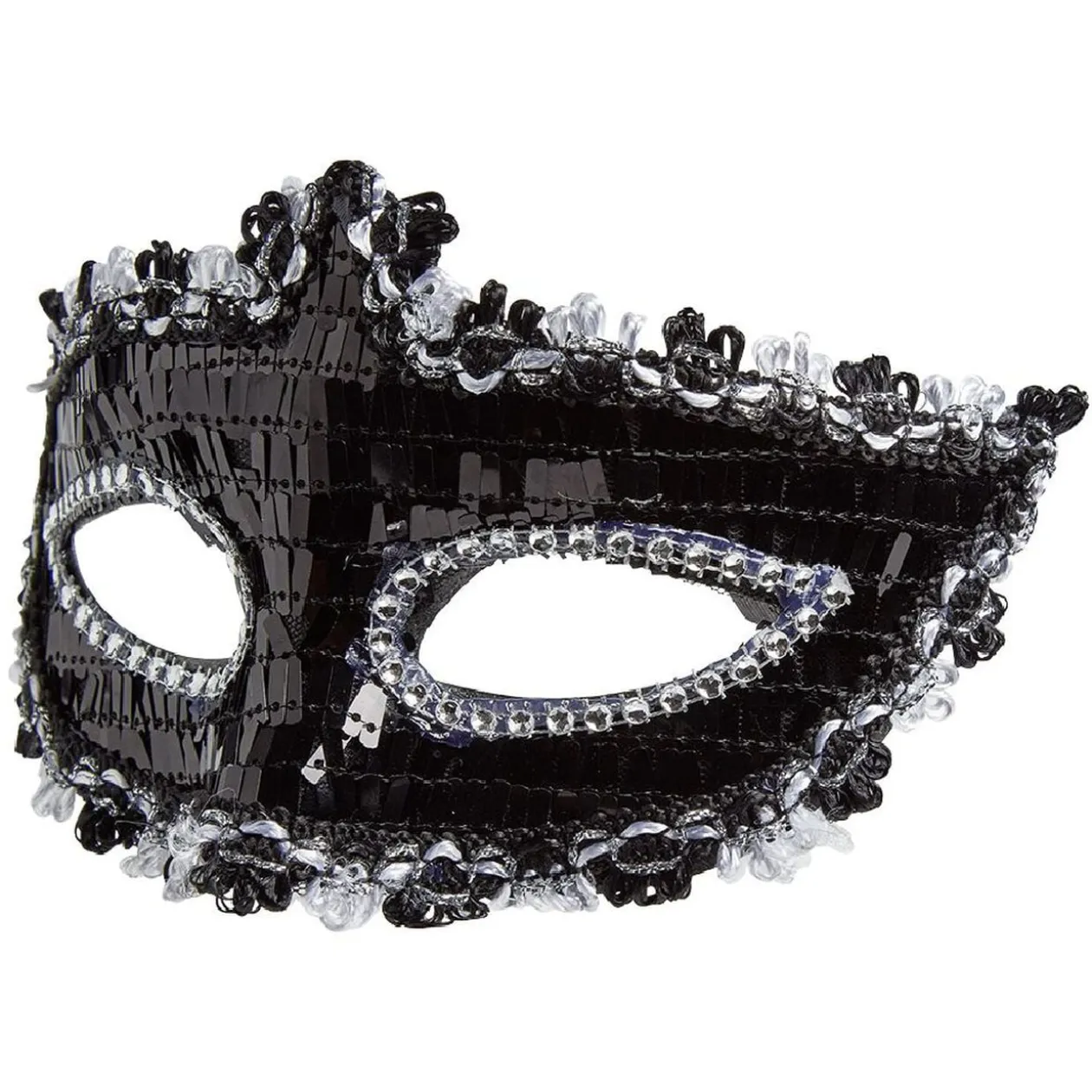 Masque Vénitien effet dentelle et sequin pour adulte