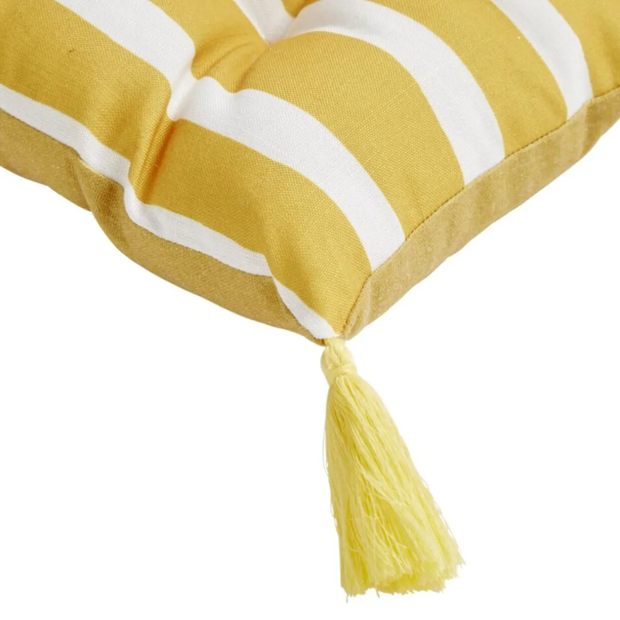Matelas de sol Baya rayures bayadères jaunes et blanches 60x120cm < Gifi New