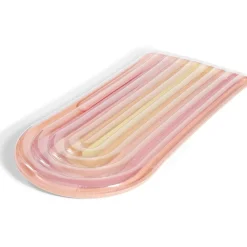Matelas gonflable arc-en-ciel rose et orange L180cm