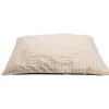 Matelas pour chien coton quadrillage orange et blanc Taille L 90x70xÉp8cm