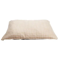 Matelas pour chien coton quadrillage orange et blanc Taille M 75x55xÉp8cm < Gifi New