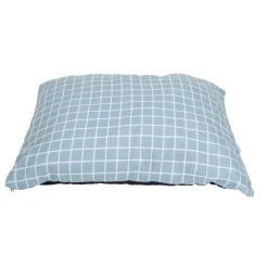 Matelas pour chien quadrillage bleu et blanc Taille S 60x45xÉp8cm