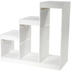 Meuble de rangement casiers escalier bois blanc < Gifi Sale