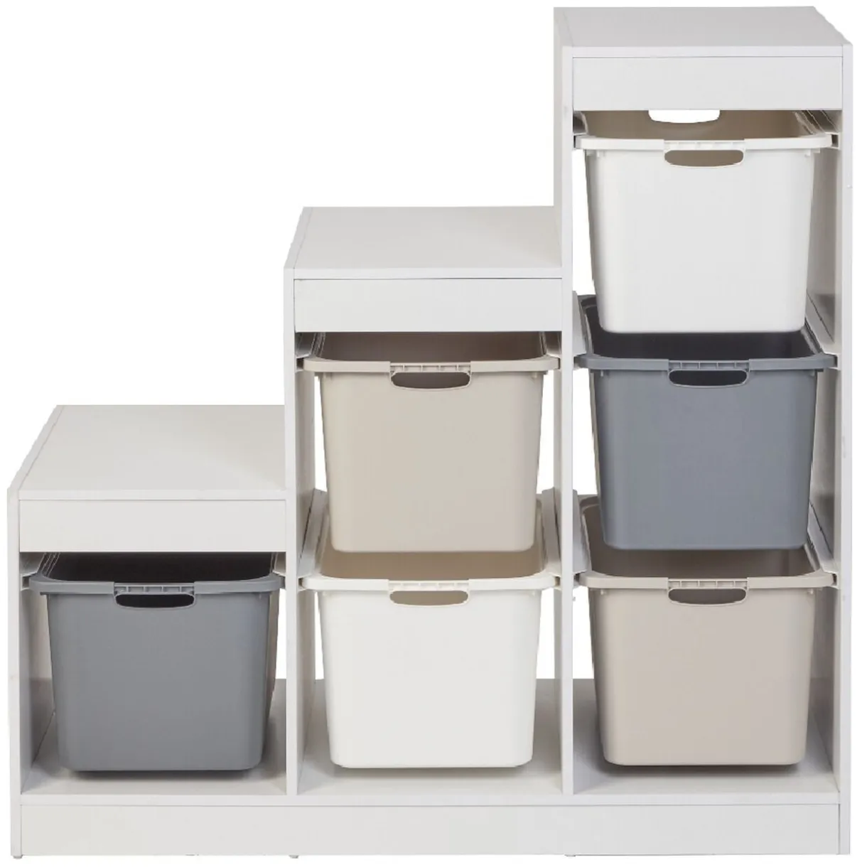 Meuble de rangement casiers escalier bois blanc < Gifi Sale