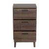 Meuble de rangement en bois Lida 3 tiroirs marron foncé 40x29,5xH72cm < Gifi