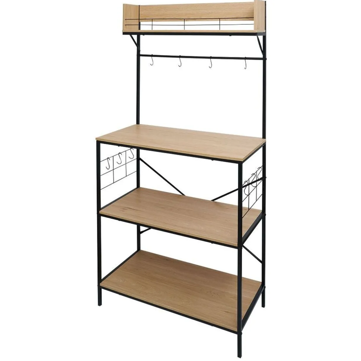 Meuble de rangement Kitchen bois et métal 80xH160x40cm < Gifi Hot