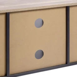 Meuble TV métal et bois Laura 2 portes 118x39xH49cm < Gifi Discount