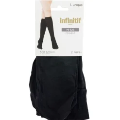 Mi-bas opaque noir 20D x3 < Gifi Outlet