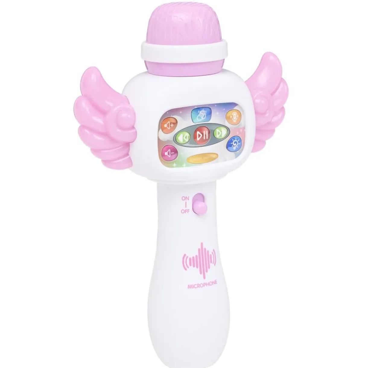Microphone enfant avec son et lumière plastique L21cm (2 modèles bleu ou rose) < Gifi Online