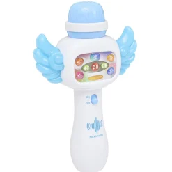 Microphone enfant avec son et lumière plastique L21cm (2 modèles bleu ou rose) < Gifi Online