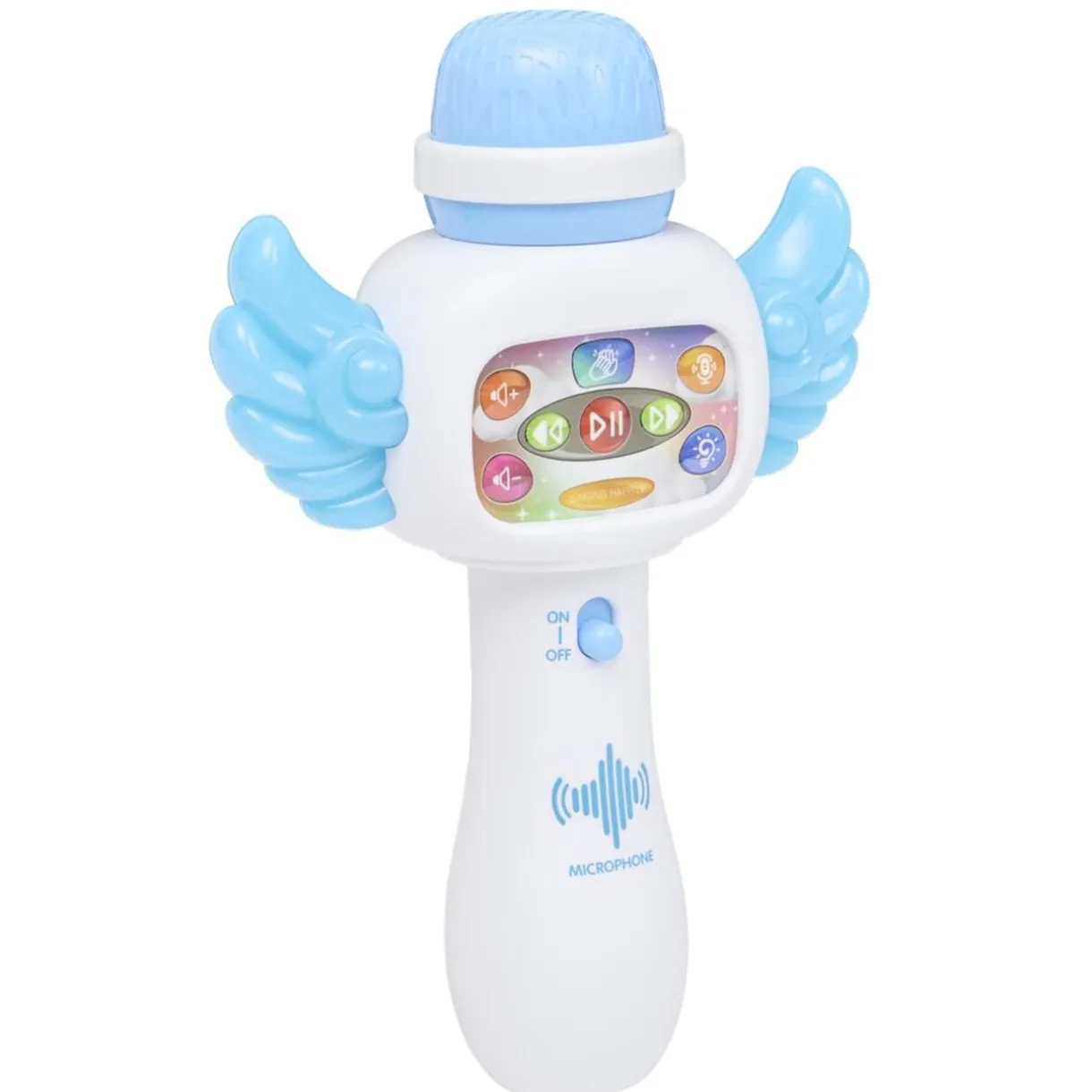 Microphone enfant avec son et lumière plastique L21cm (2 modèles bleu ou rose) < Gifi Online
