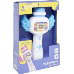 Microphone enfant avec son et lumière plastique L21cm (2 modèles bleu ou rose) < Gifi Online