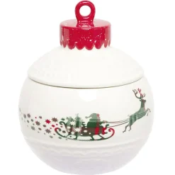 Mini bonbonnière en céramique décor Noël rouge blanc < Gifi Best