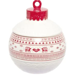 Mini bonbonnière en céramique décor Noël rouge blanc < Gifi Best
