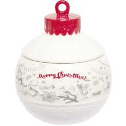 Mini bonbonnière en céramique décor Noël rouge blanc < Gifi Best