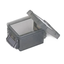 Mini boîte en plastique gris fermeture clips 0,30L x3 < Gifi Online
