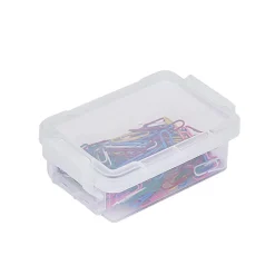 Mini boîte en plastique transparent fermeture clips 0,20L x2 < Gifi Outlet