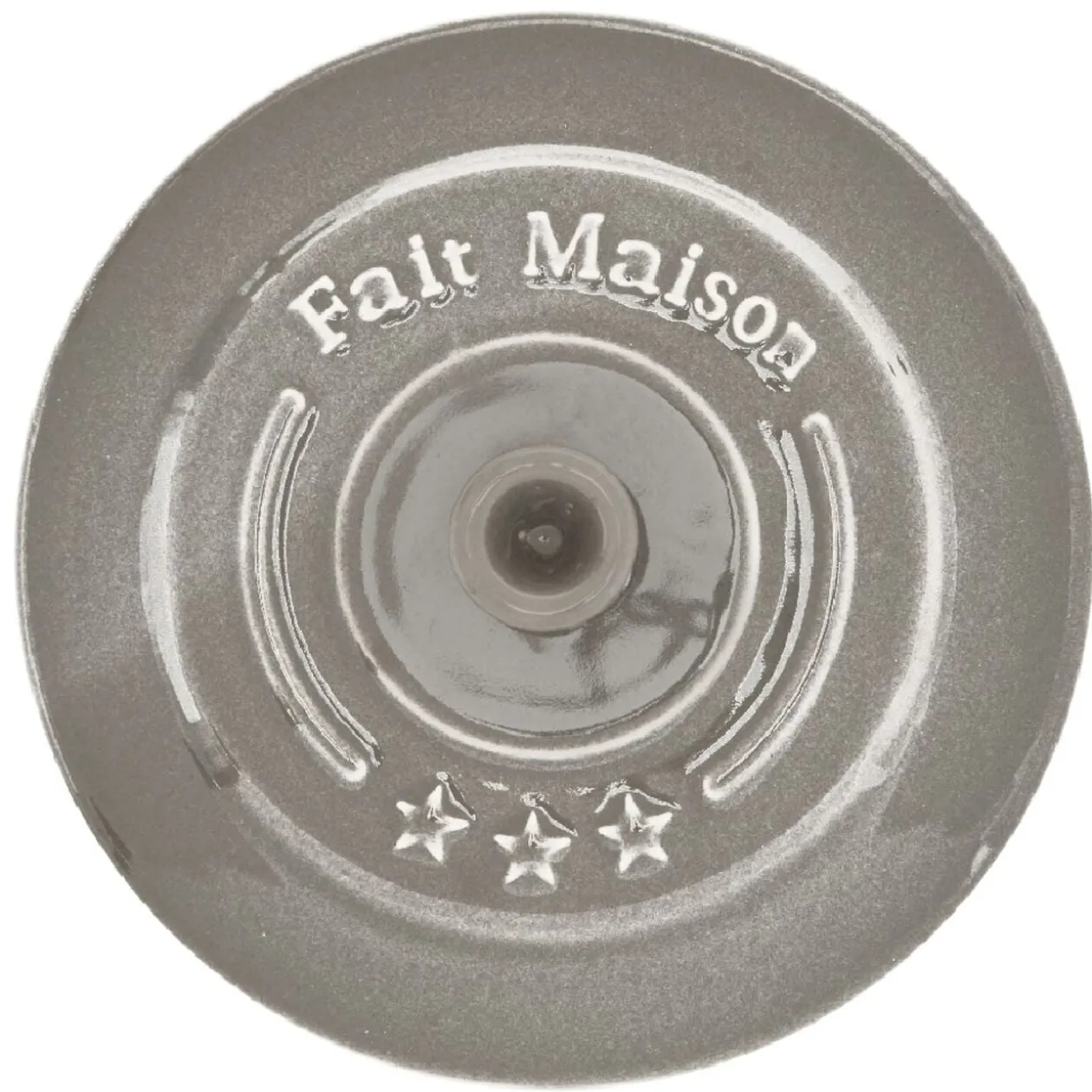 Mini cocotte céramique avec couvercle Ø9.5XH7 cm gris