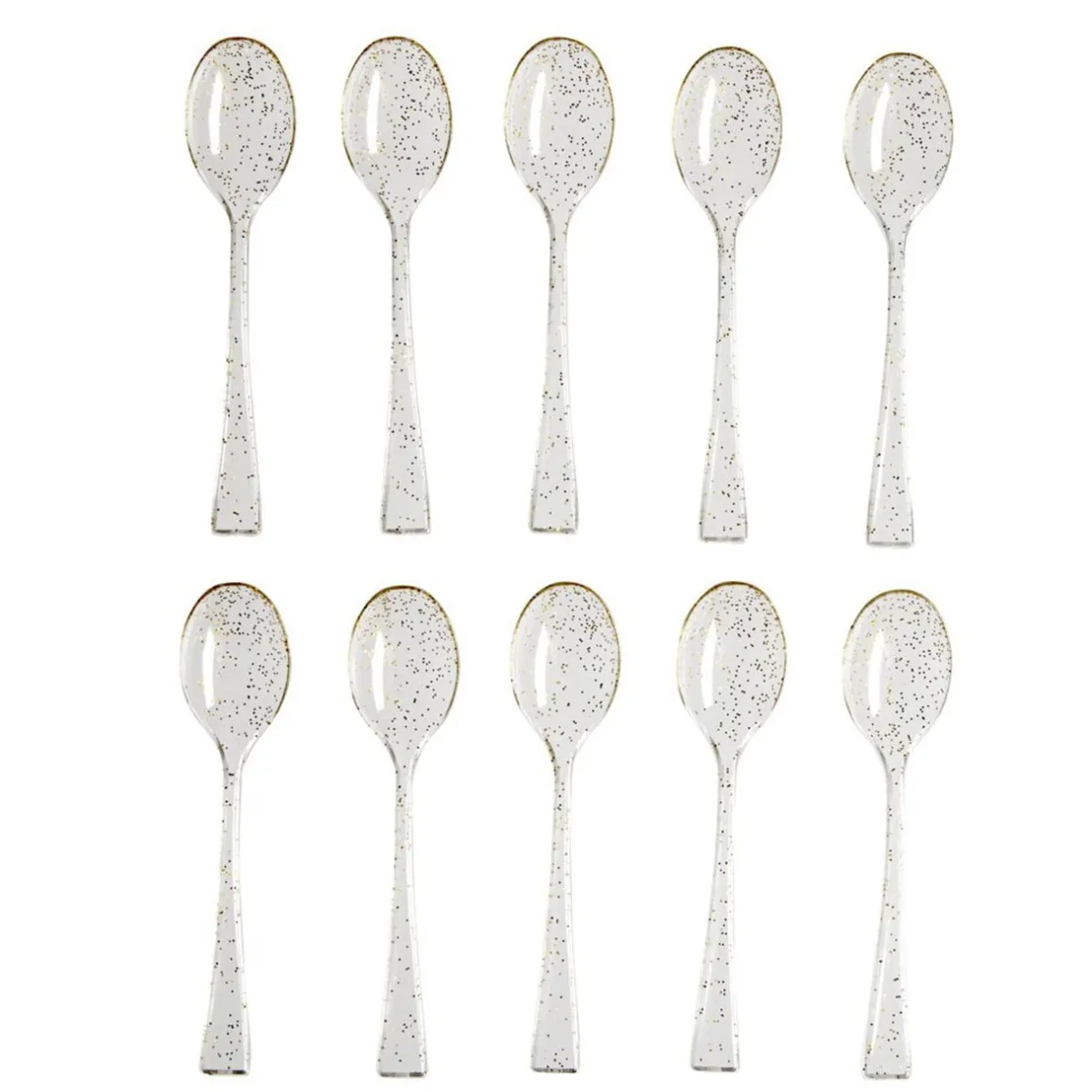 Mini cuillère plastique réutilisable x4 doré pailleté L6cm < Gifi Clearance