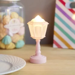 Mini lampe LED de bureau forme lampadaire Ø6xH14cm - 4 coloris