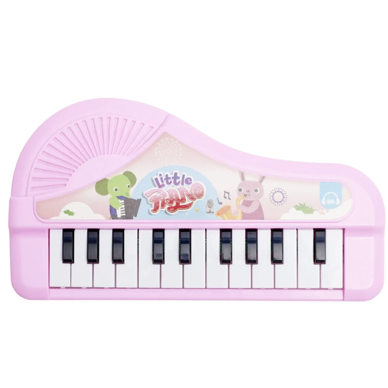Mini piano électrique enfant plastique rose L20,5cm