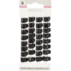 Mini pince plastique noir x32