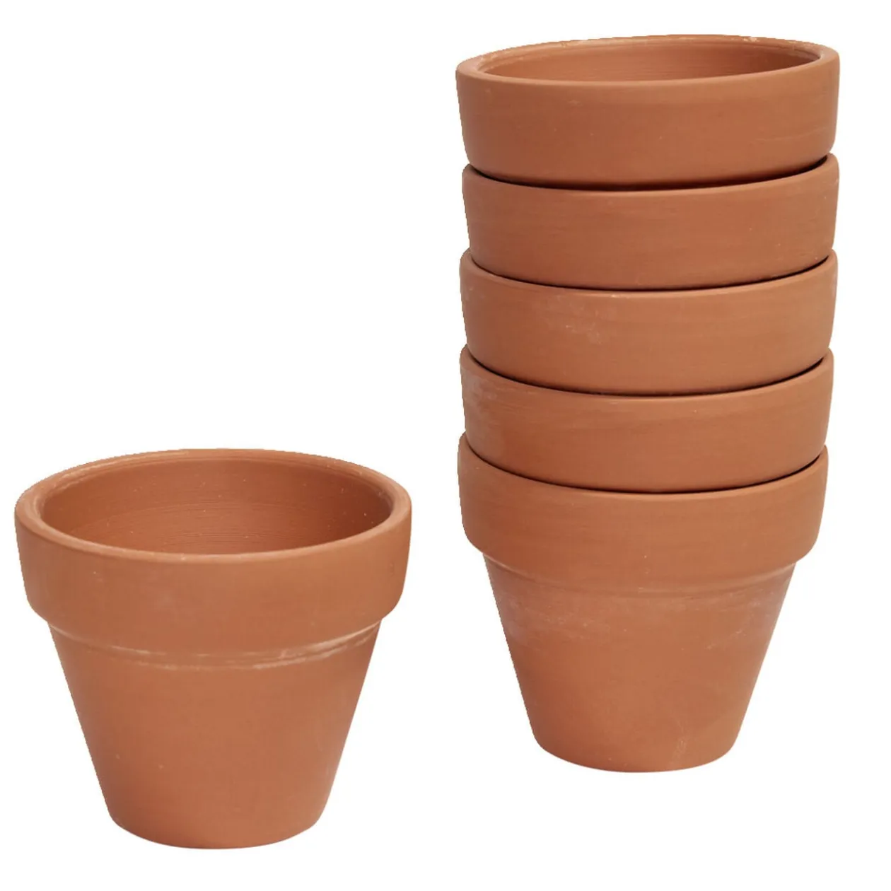 Mini pot rond en terre cuite Ø7xH6cm