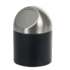 Mini poubelle de salle de bain métal noir gris < Gifi Discount