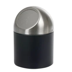 Mini poubelle de salle de bain métal noir gris < Gifi Discount