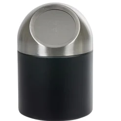 Mini poubelle de salle de bain métal noir gris < Gifi Discount