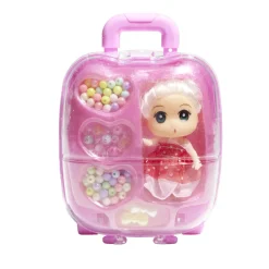 Mini poupée avec perles dans valisette H17,5cm < Gifi Sale