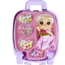 Mini poupée avec perles dans valisette H17,5cm < Gifi Sale