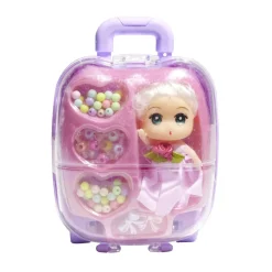 Mini poupée avec perles dans valisette H17,5cm < Gifi Sale