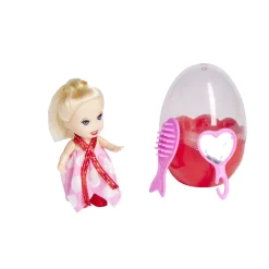 Mini poupée dans oeuf Ø5,8xH8,7cm - 4 modèles