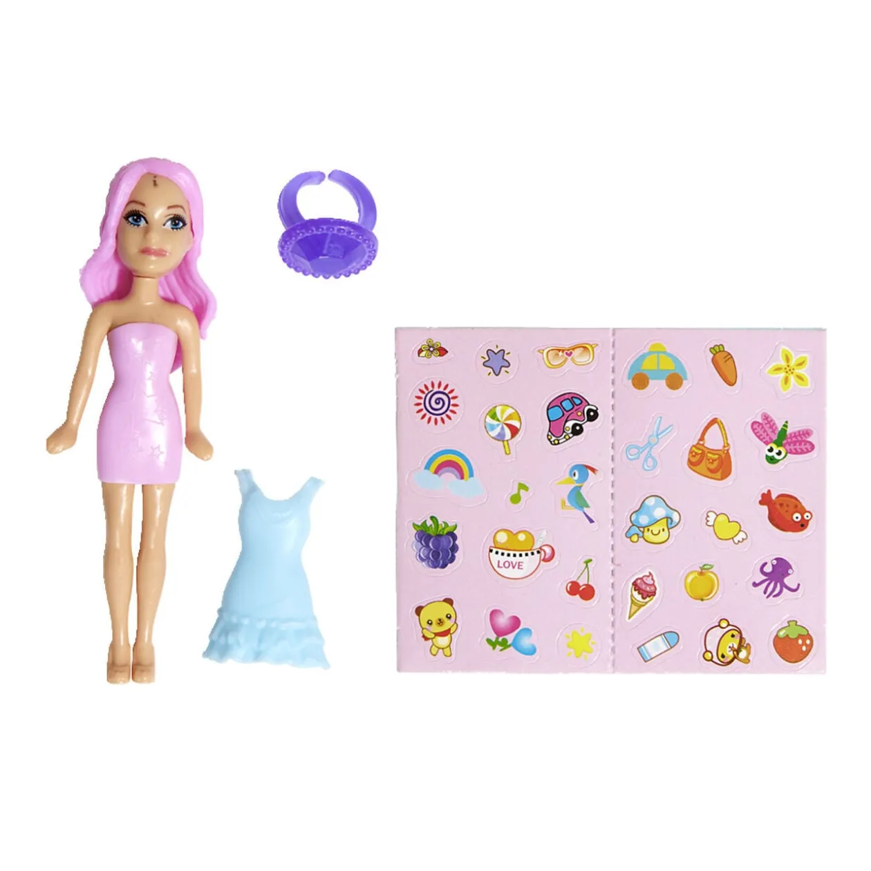 Mini poupée mannequin avec accessoires H28cm (2 modèles)