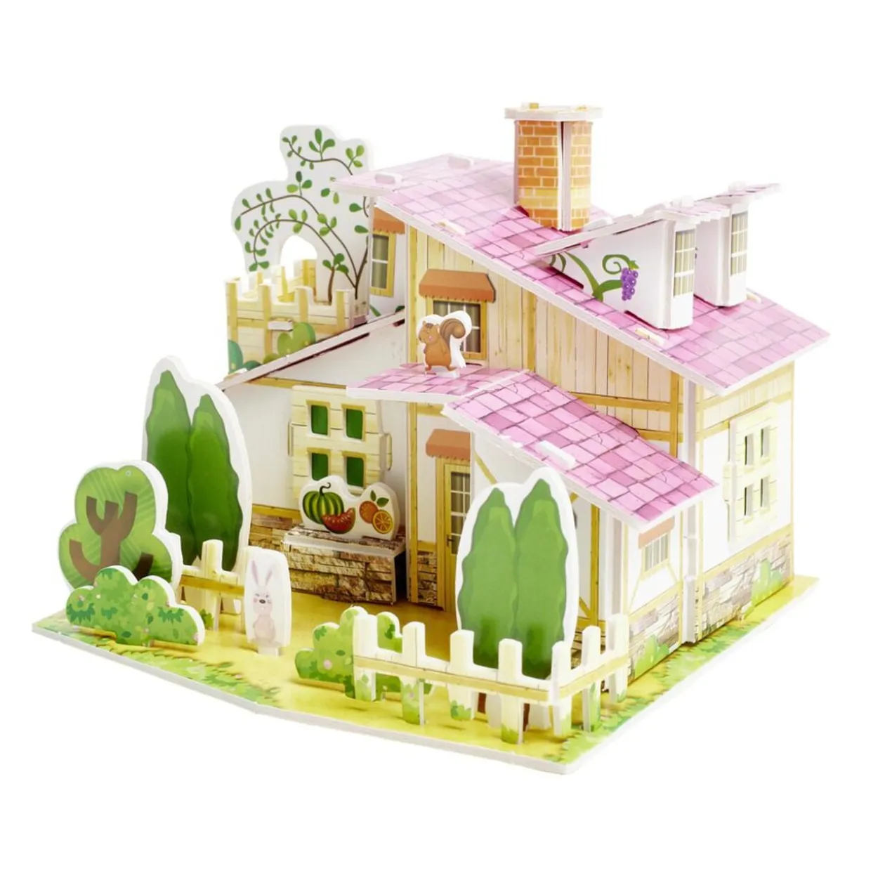 Mini Puzzle 3D en carton forme maison 14x21cm