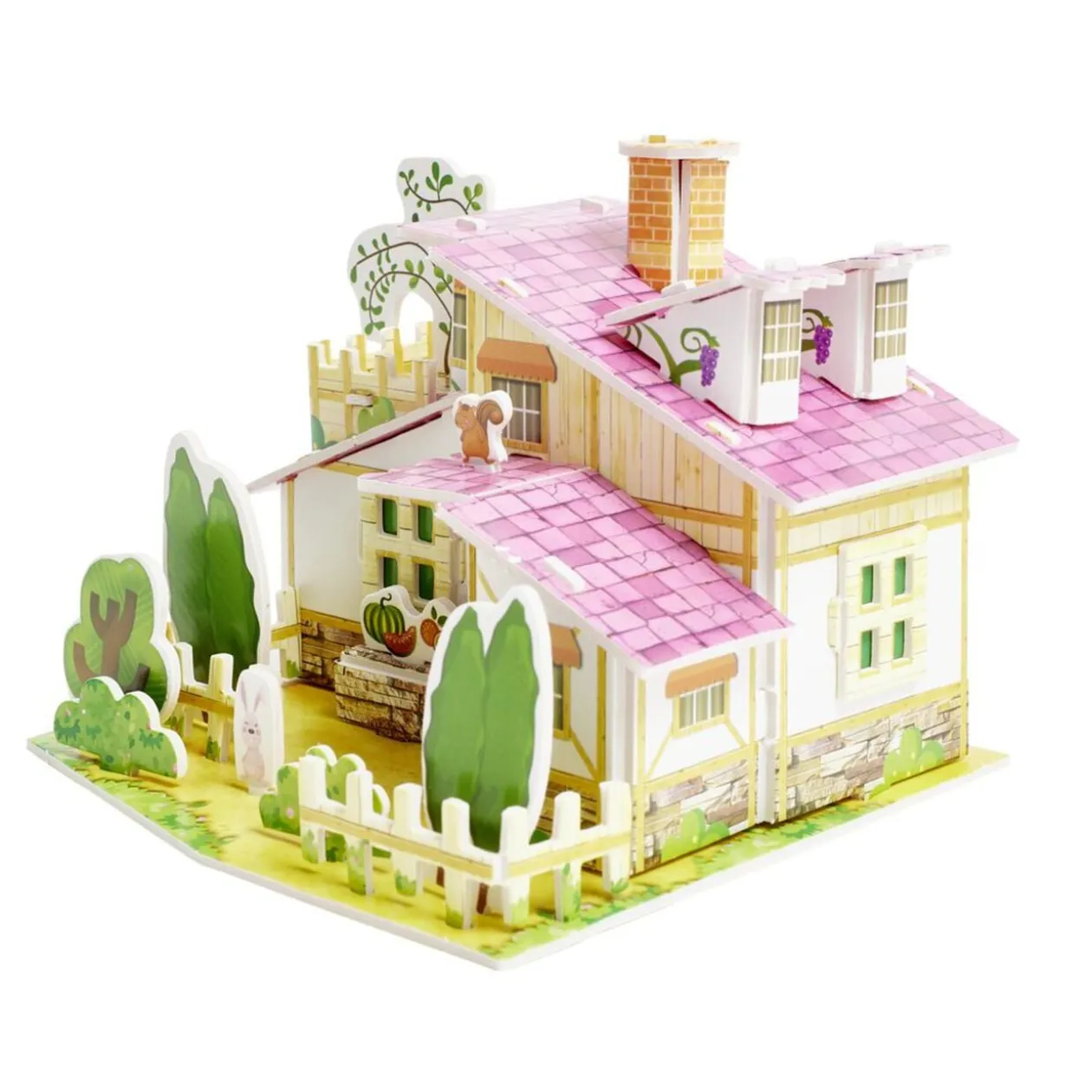 Mini Puzzle 3D en carton forme maison 14x21cm