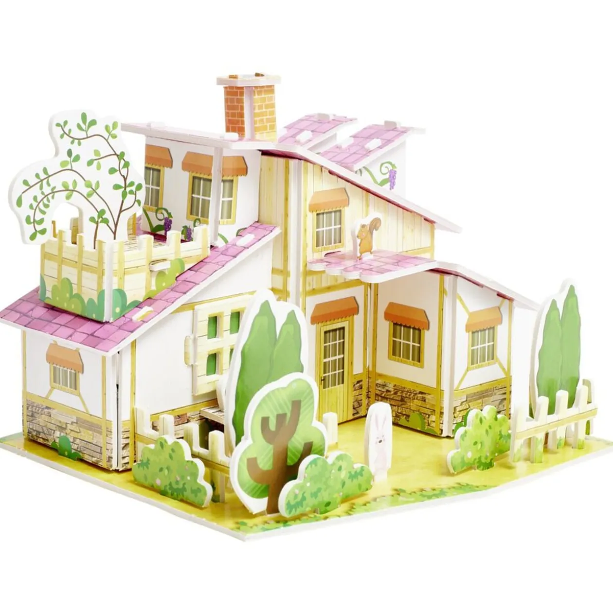 Mini Puzzle 3D en carton forme maison 14x21cm
