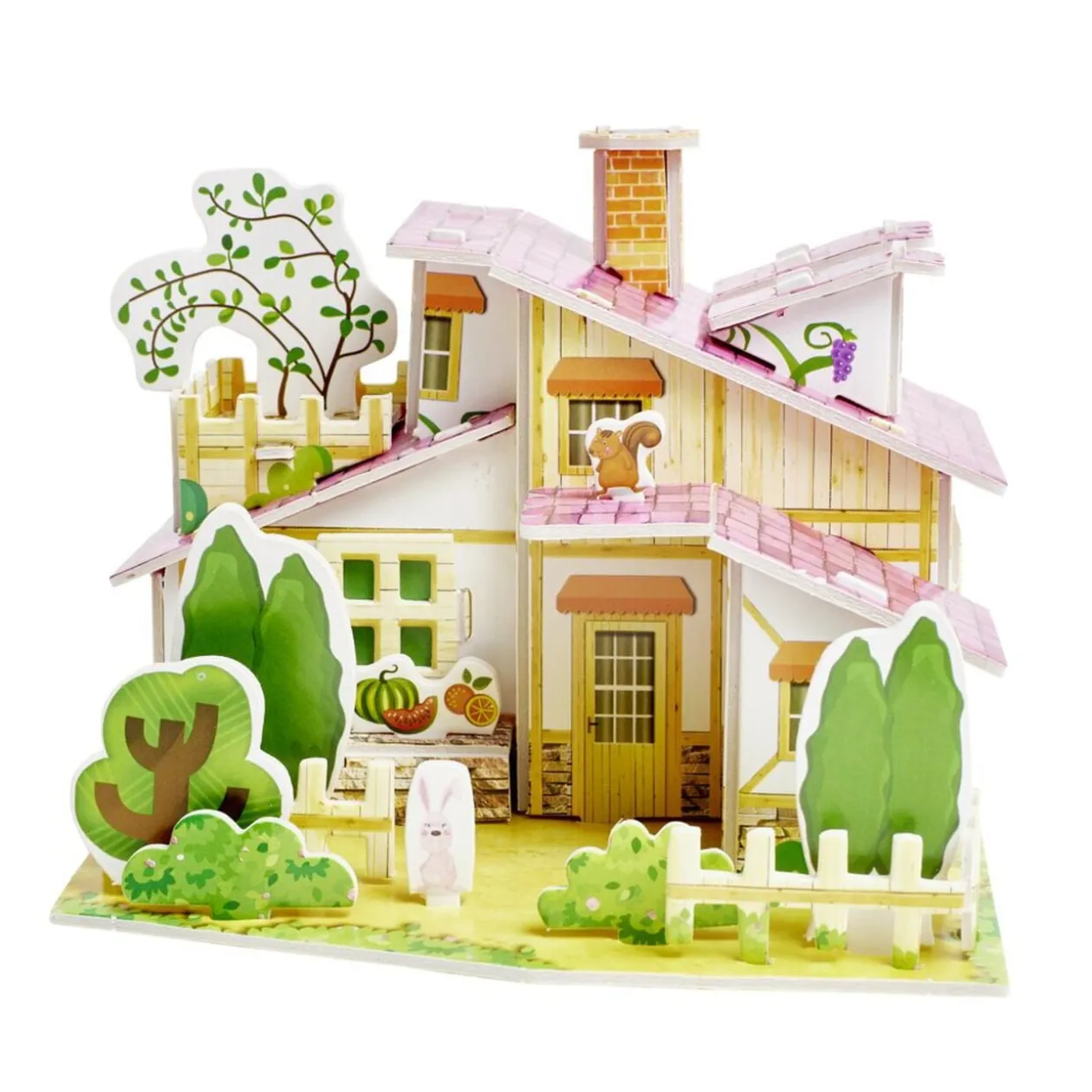 Mini Puzzle 3D en carton forme maison 14x21cm