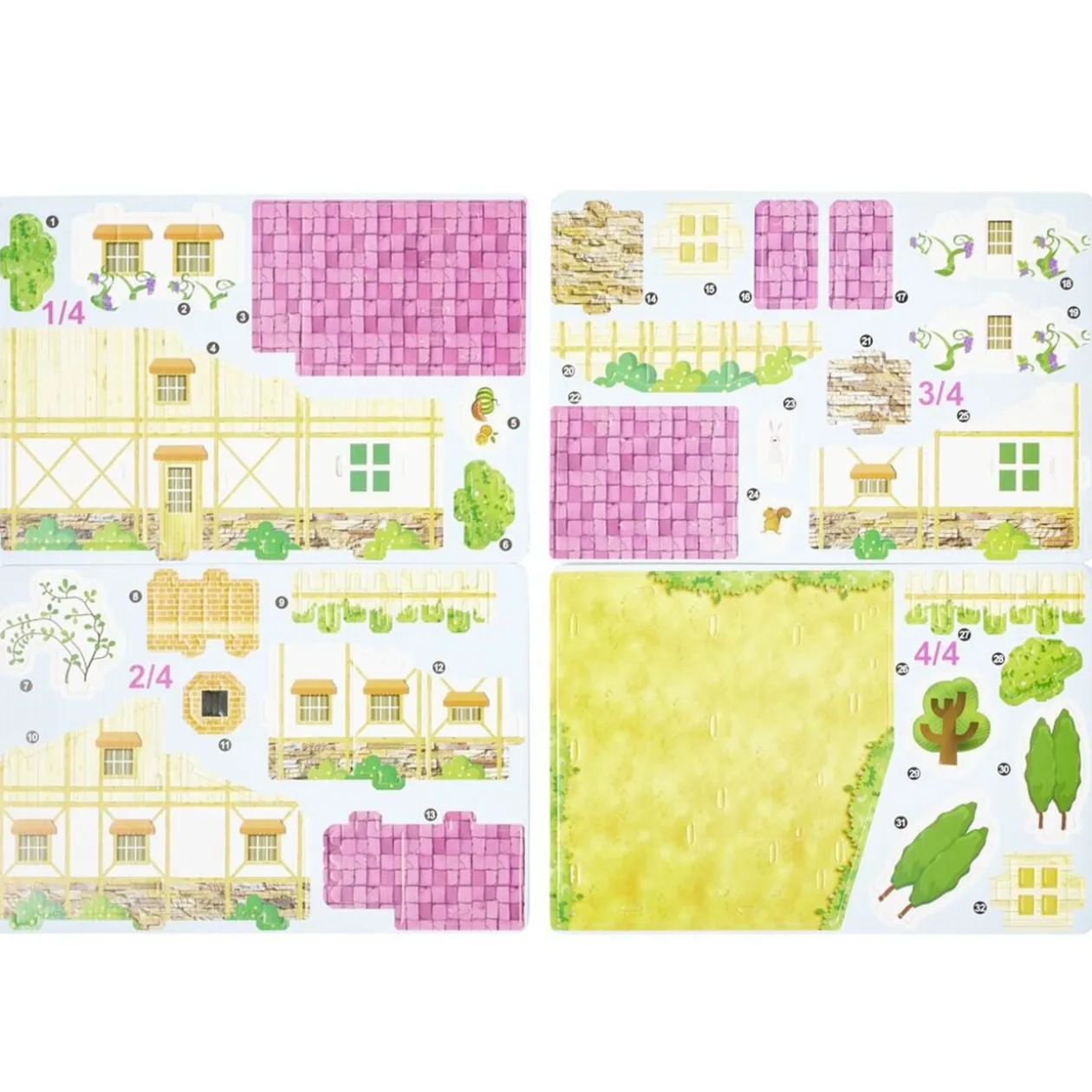 Mini Puzzle 3D en carton forme maison 14x21cm