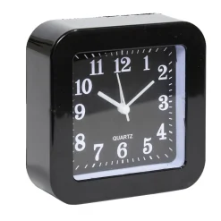 Mini réveil analogique à quartz en plastique avec alarme (4 modèles)