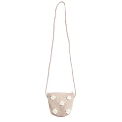 Mini sac tressé avec marguerites 14x5x12cm < Gifi Outlet