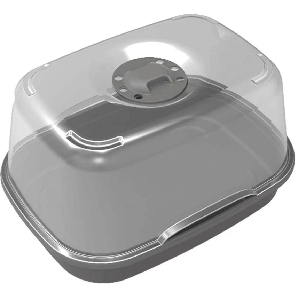 Mini serre de culture plastique gris 38x28xH20cm