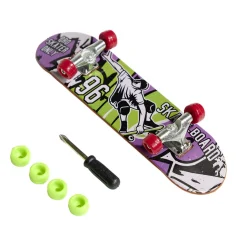 Mini skateboard à doigts L12,5cm (6 modèles)