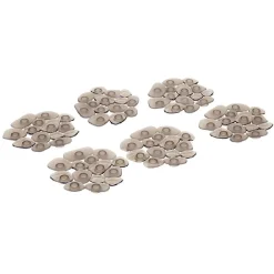 Mini tapis de douche antidérapant forme galet noir x6